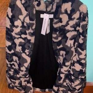 faux fur camo jacket!
